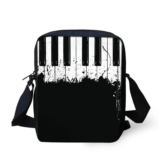 Piano Music Notes Print Cross-body Bag