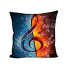 Music Notes White Cushion Cover