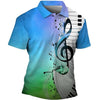 Music Note Collar Polo Shirt