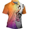Music Note Collar Polo Shirt