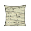 Music Notes White Cushion Cover
