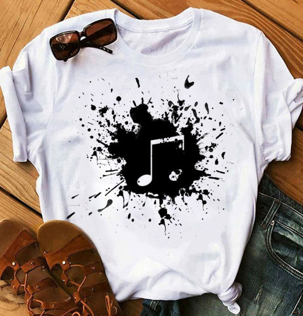 Colorful Music Design T-shirt