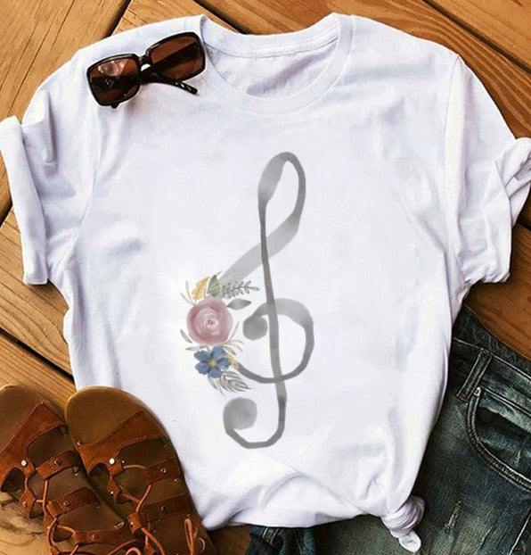 Colorful Music Design T-shirt