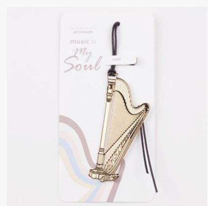 Golden Metal Music Bookmark