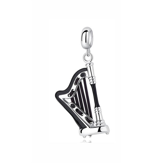 Music 925 Sterling Silver Bead