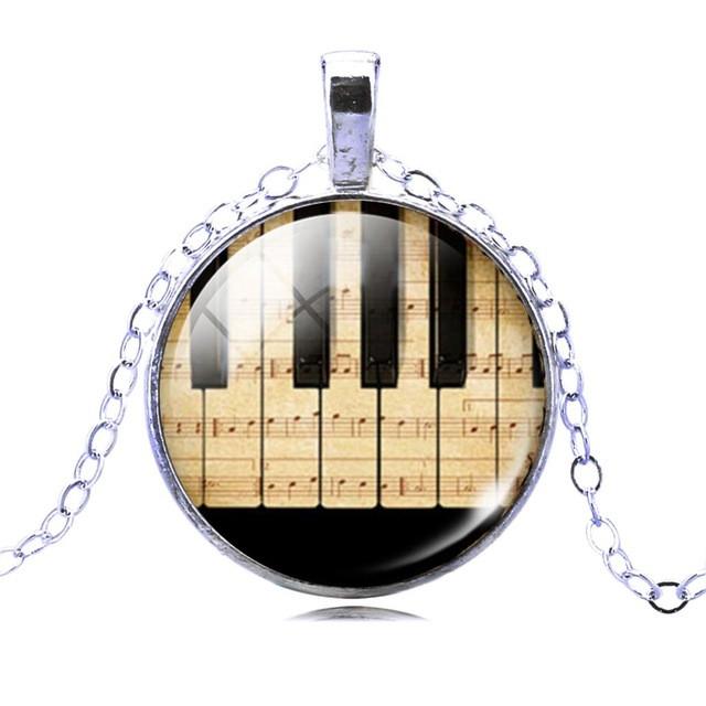 FREE - Piano Keyboard Pendant Necklace Vintage - Artistic Pod