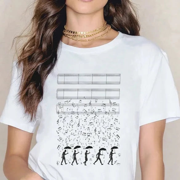 Music Note Black Cat T-shirt
