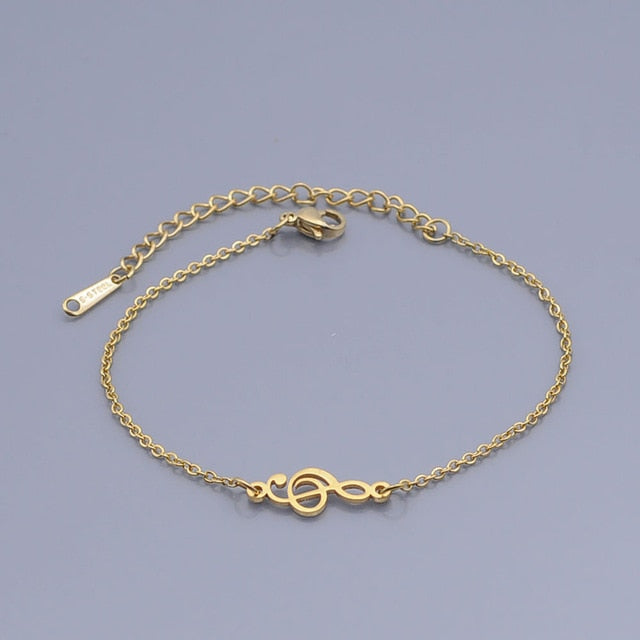 Treble Clef Music Bracelet