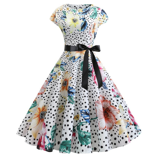 Music Notes Short Sleeve Bow Dress