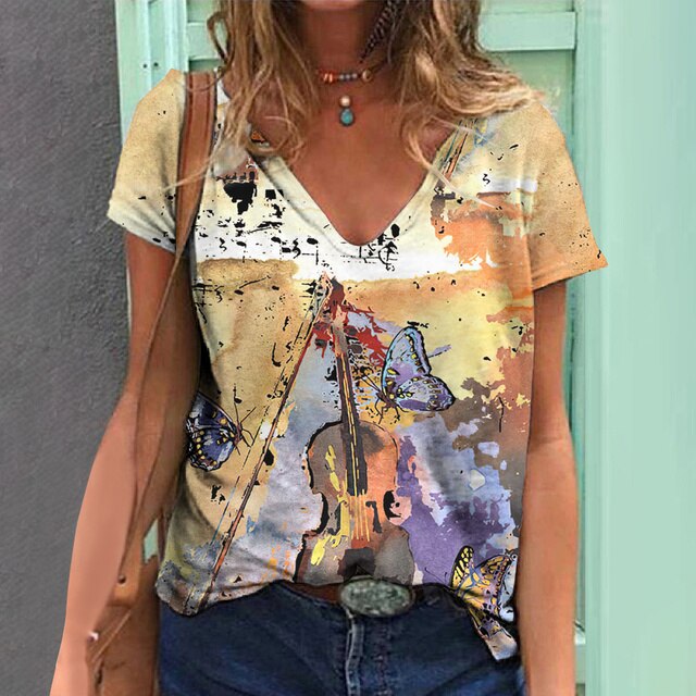 Music Guitars V-Neck Shirt