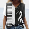 Music Piano V-neck T-Shirt