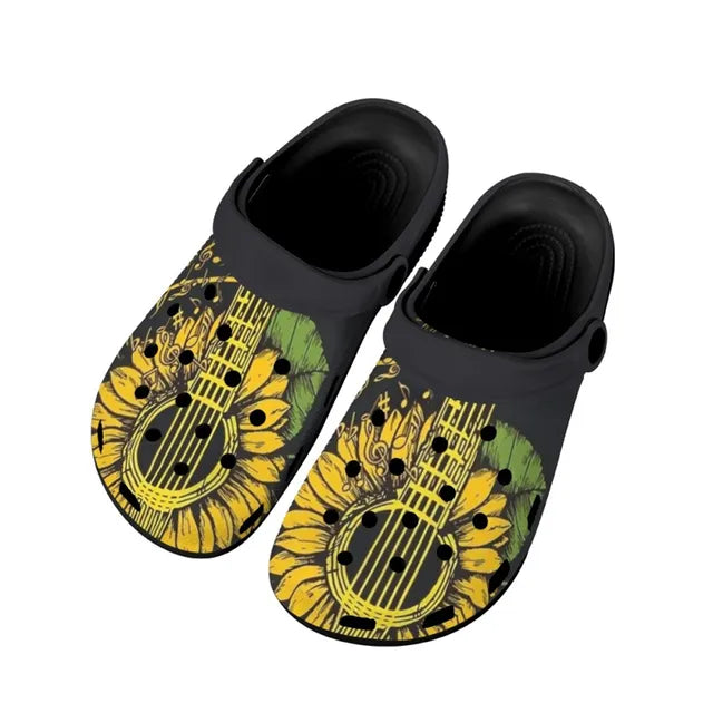 Sunflower Music Note Slippers