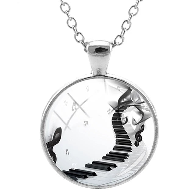 Piano Music Notes Necklace