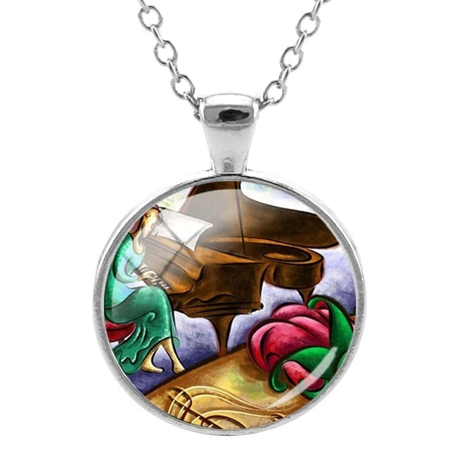 Piano Music Notes Necklace