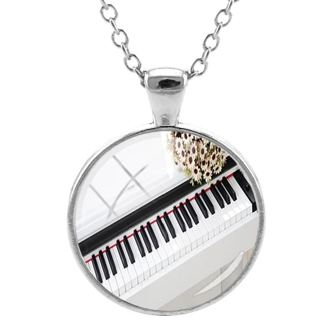 Piano Music Notes Necklace