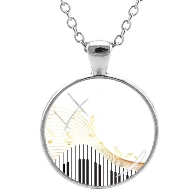 Piano Music Notes Necklace