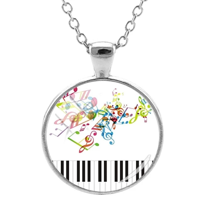 Piano Music Notes Necklace