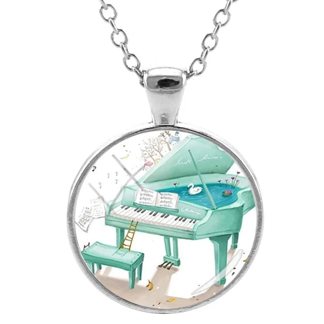 Piano Music Notes Necklace