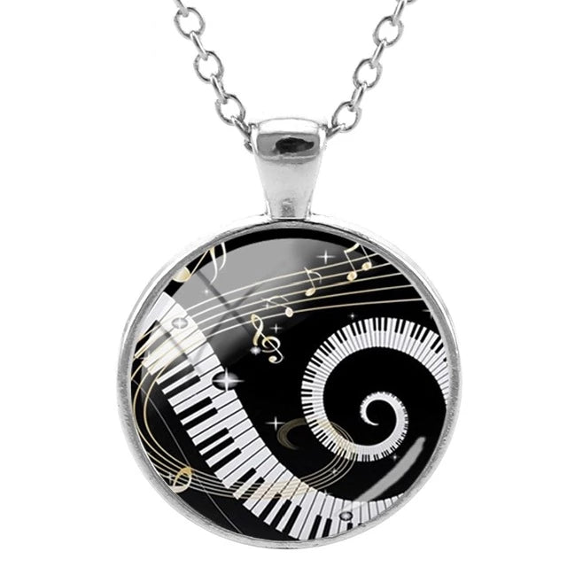 Piano Music Notes Necklace