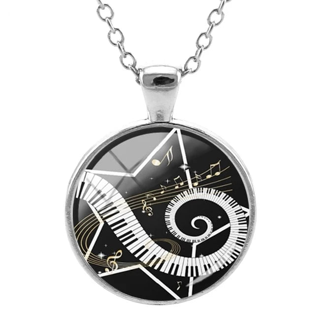Piano Music Notes Necklace