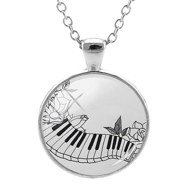 Piano Music Notes Necklace