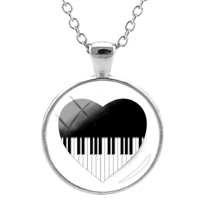 Piano Music Notes Necklace