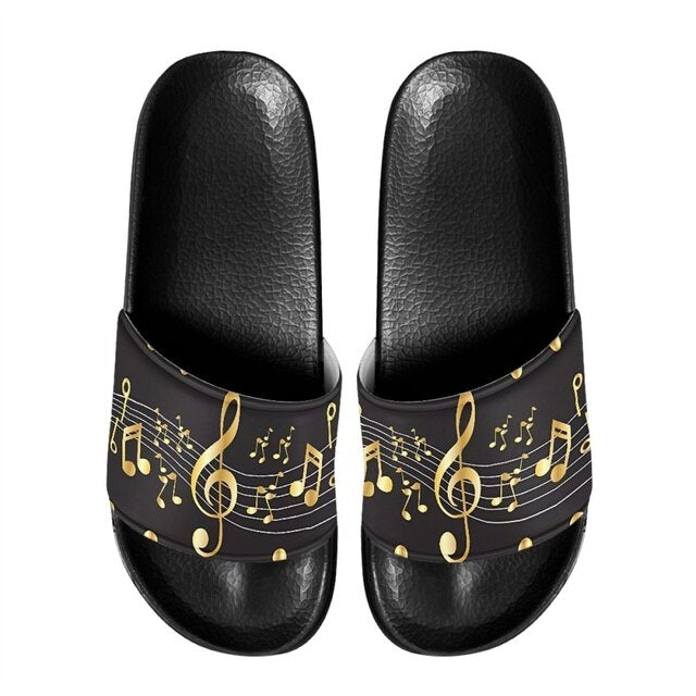 Trendy Piano Music Note Sandals