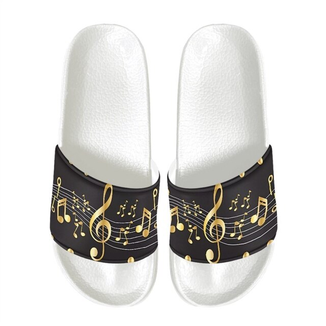 Trendy Piano Music Note Sandals