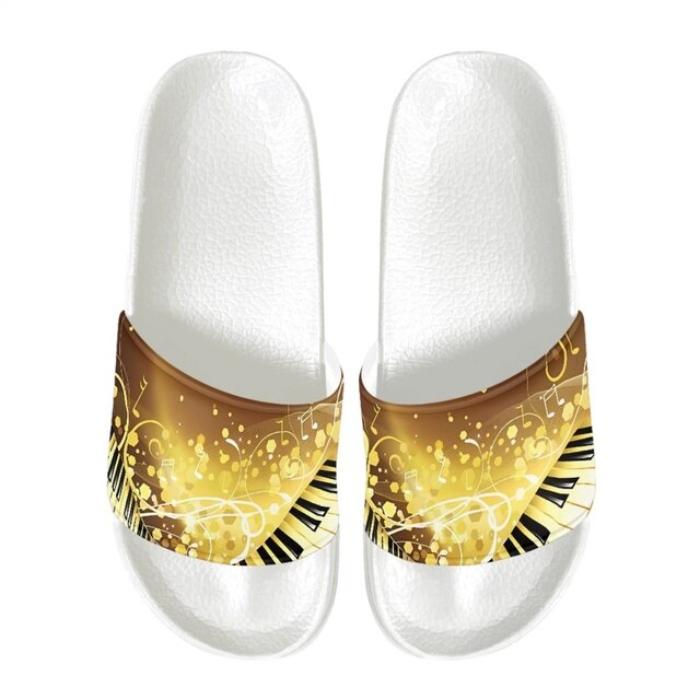 Trendy Piano Music Note Sandals