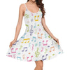 Music Notes Sleeveless Camis Dress