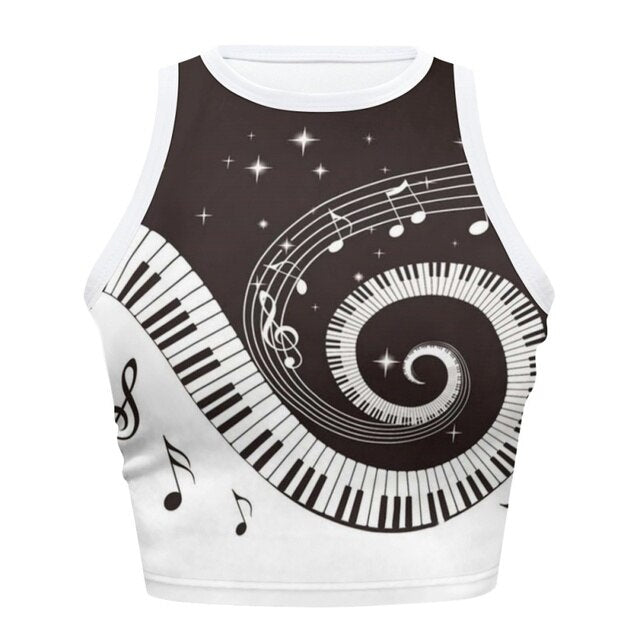 Piano Music Note Tank Top