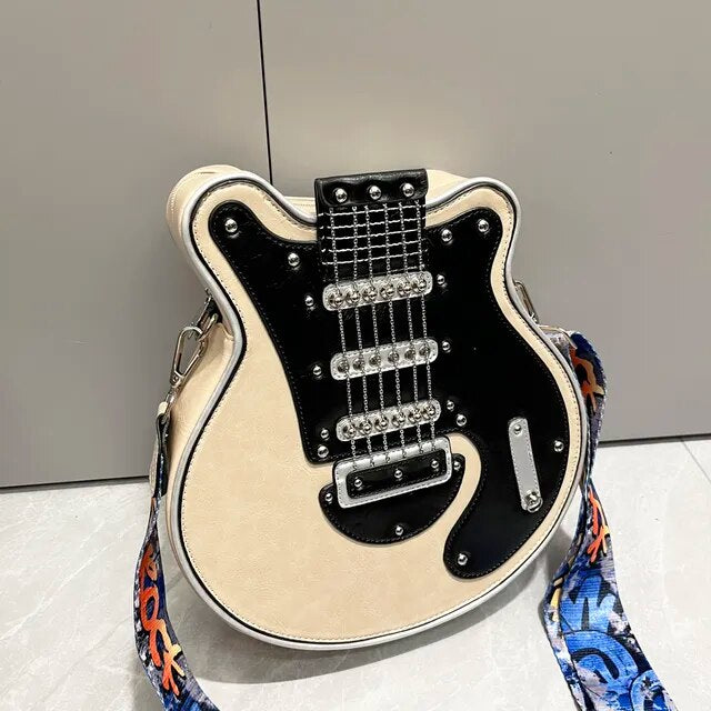 Guitar Shape Crossbody Shoulders Bag