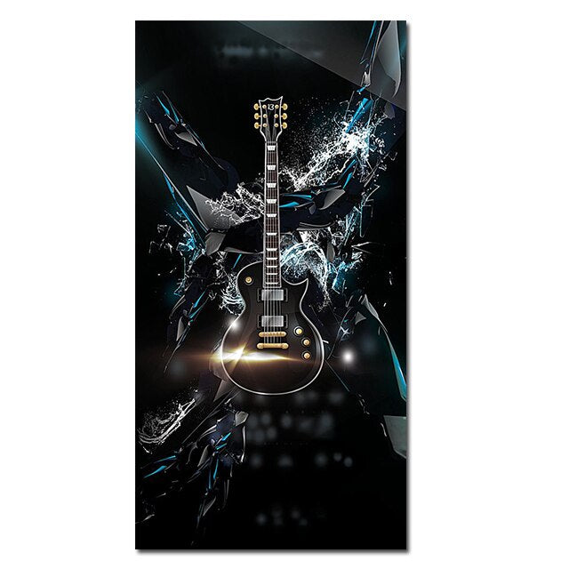 I Love Guitar Canvas Art