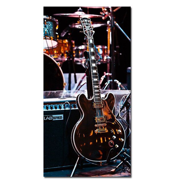 I Love Guitar Canvas Art