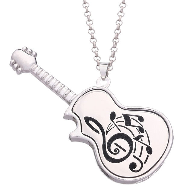 Guitar Essential Oil Locket Necklace