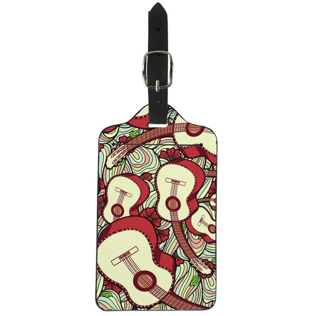 Leather Music Note Luggage Tag