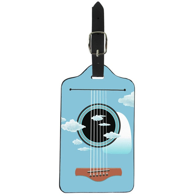 Leather Music Note Luggage Tag