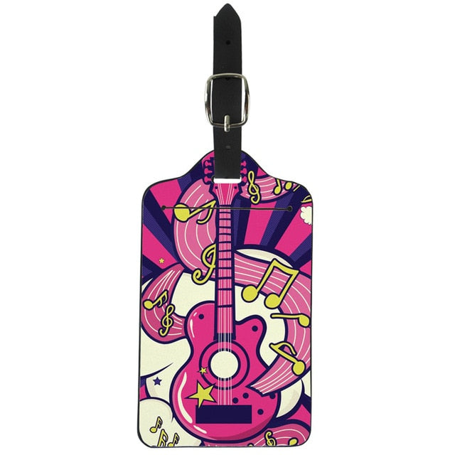 Leather Music Note Luggage Tag