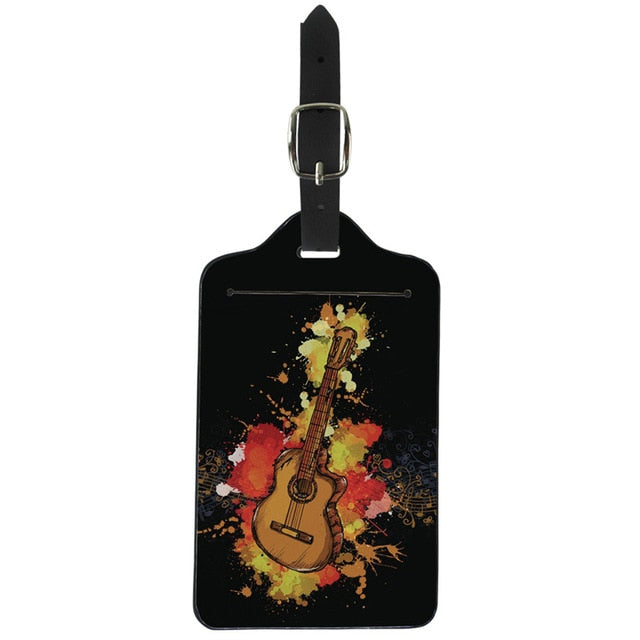 Leather Music Note Luggage Tag