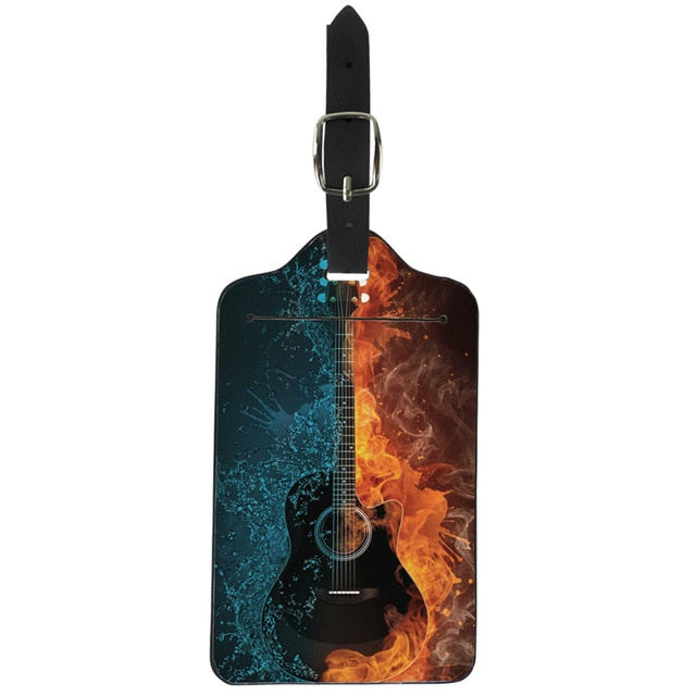 Leather Music Note Luggage Tag