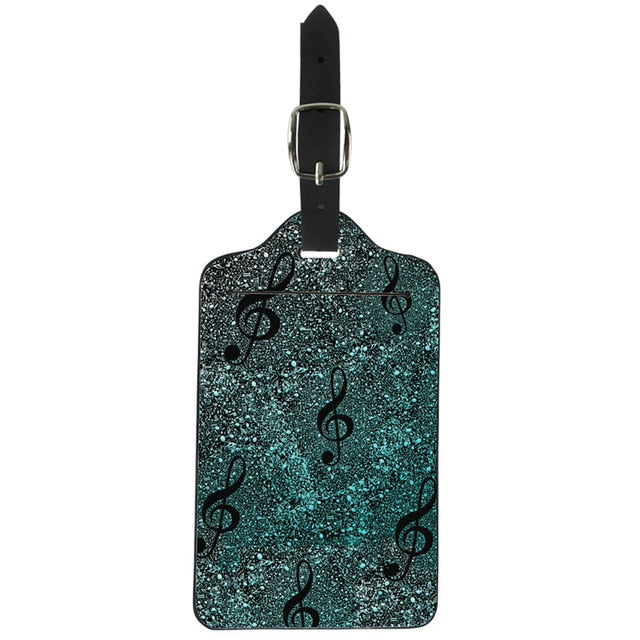 Leather Music Note Luggage Tag