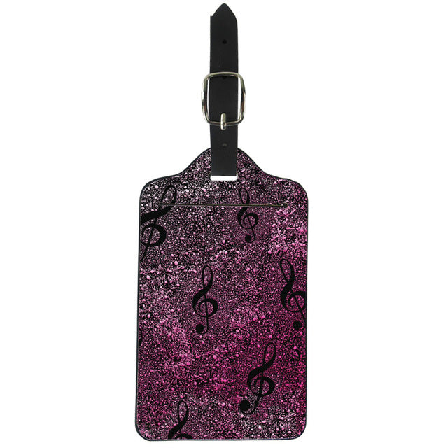 Leather Music Note Luggage Tag