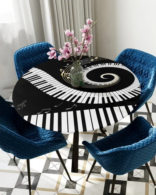 Piano Music Elastic Table Cover