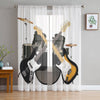 Guitar Window Tulle Curtain