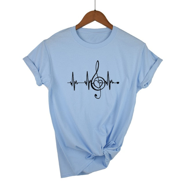 Heart Beat Treble Clef T-shirt