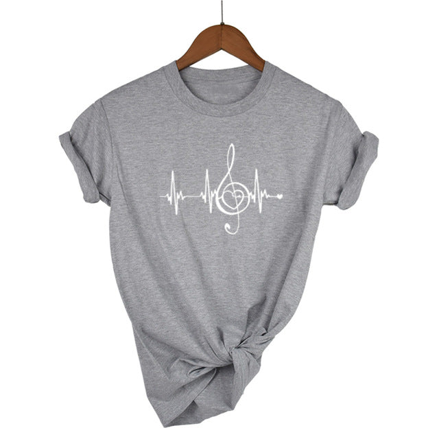 Heart Beat Treble Clef T-shirt