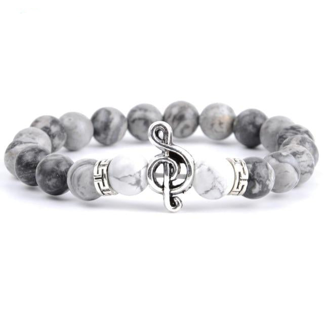 Free - Treble Clef Gemstone Beads Bracelet