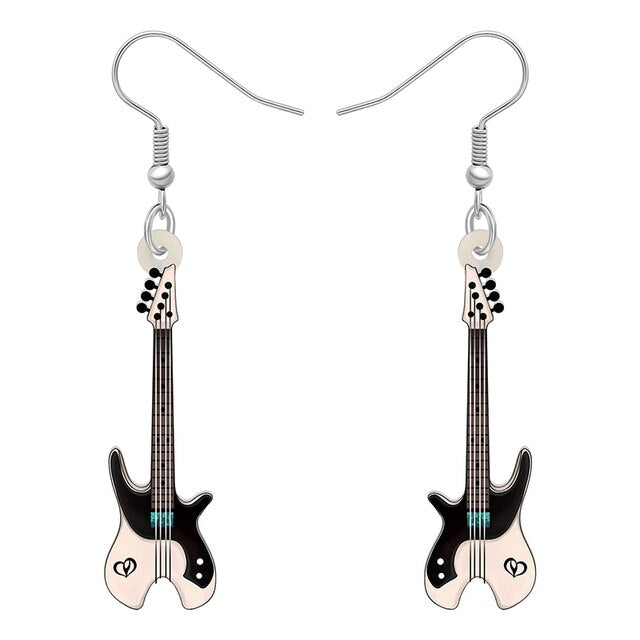 Guitar Dangle Drop Earrings