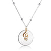 Music Note Round Pendant Necklace