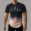 Music Note Gradient Heartbeat T-Shirt